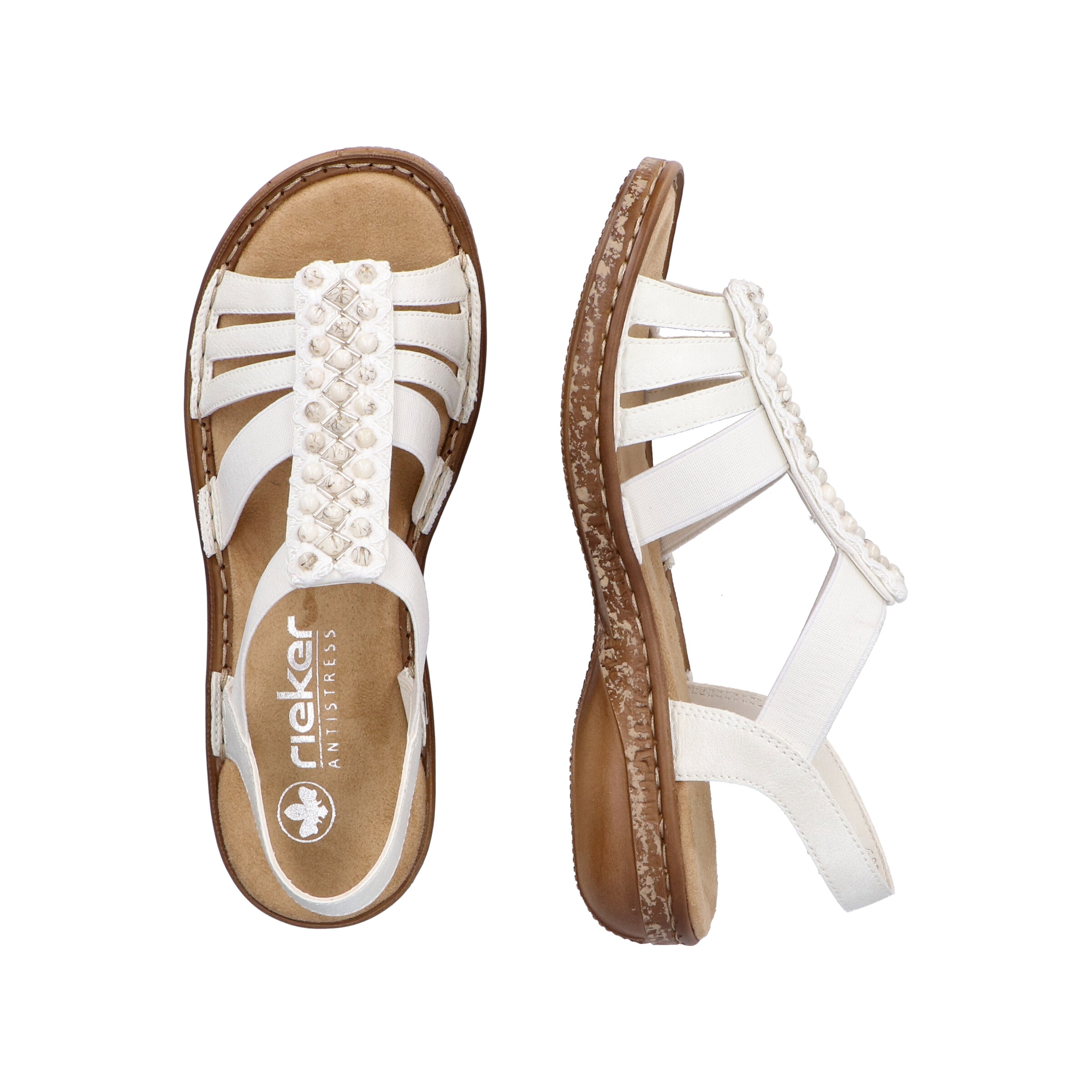 Sandales à lanières Rieker en blanc