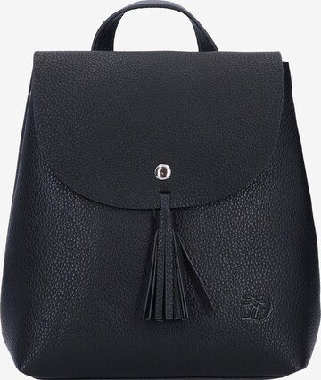 TOM TAILOR DENIM Backpack 'Ida' in Black: front