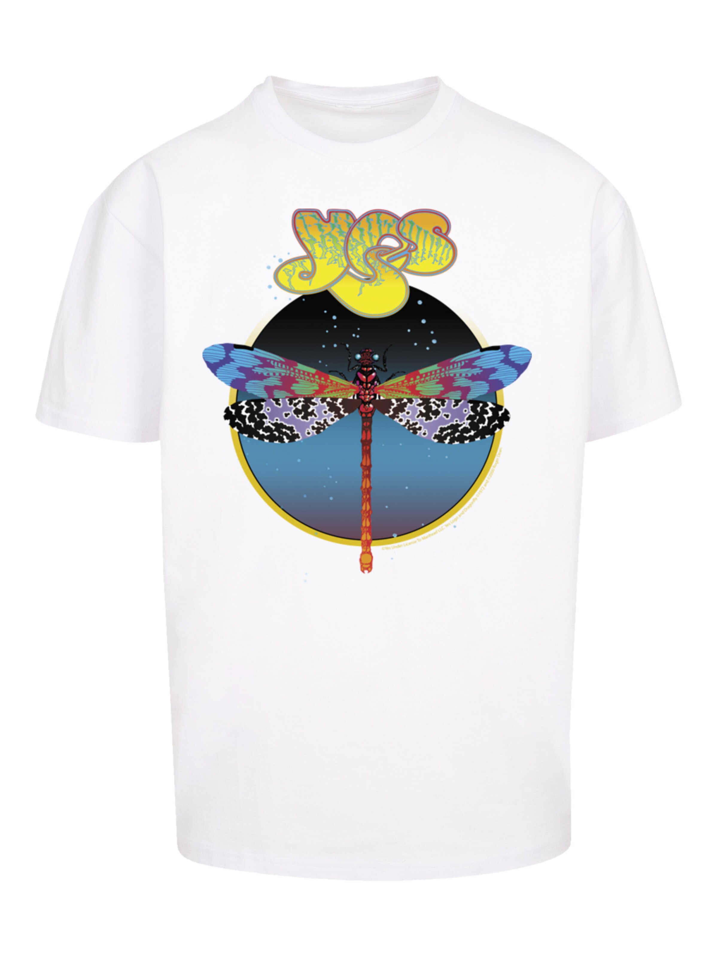 F4NT4STIC T-Shirt 'YES Dragonfly Tour V1' in Weiß: Vorderseite