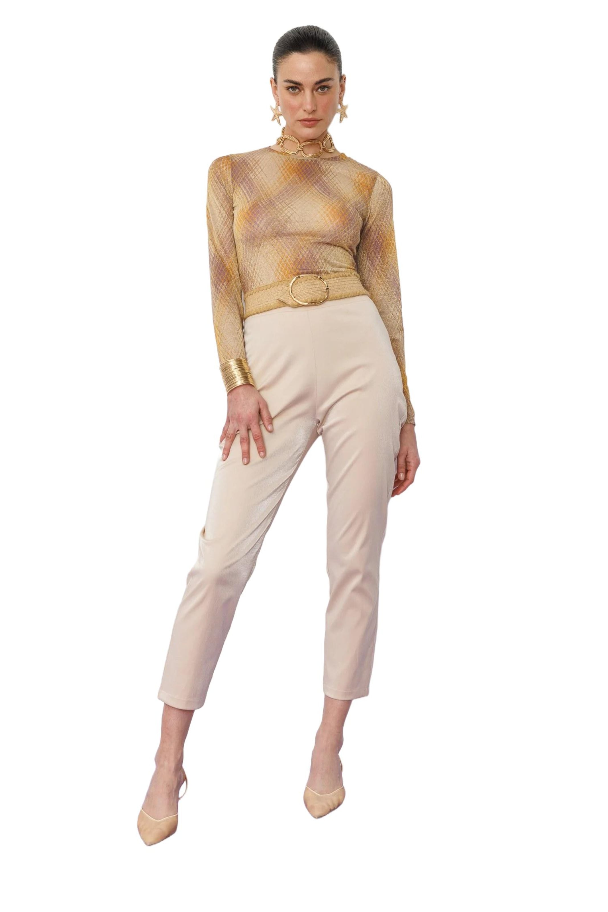 No Matter What Slimfit Hose in Beige