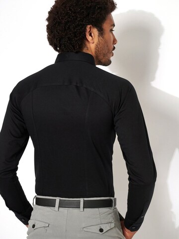 DESOTO Slim Fit Hemd 'Modern Kent'‌‌‌‌‌‌‌‌ in Schwarz