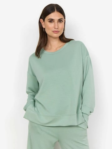 Soyaconcept Sweatshirt 'Banu' in Groen: voorkant