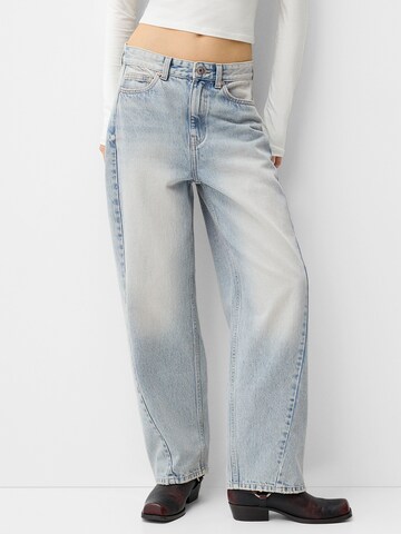 Bershka Loosefit Farmer - kék: elől
