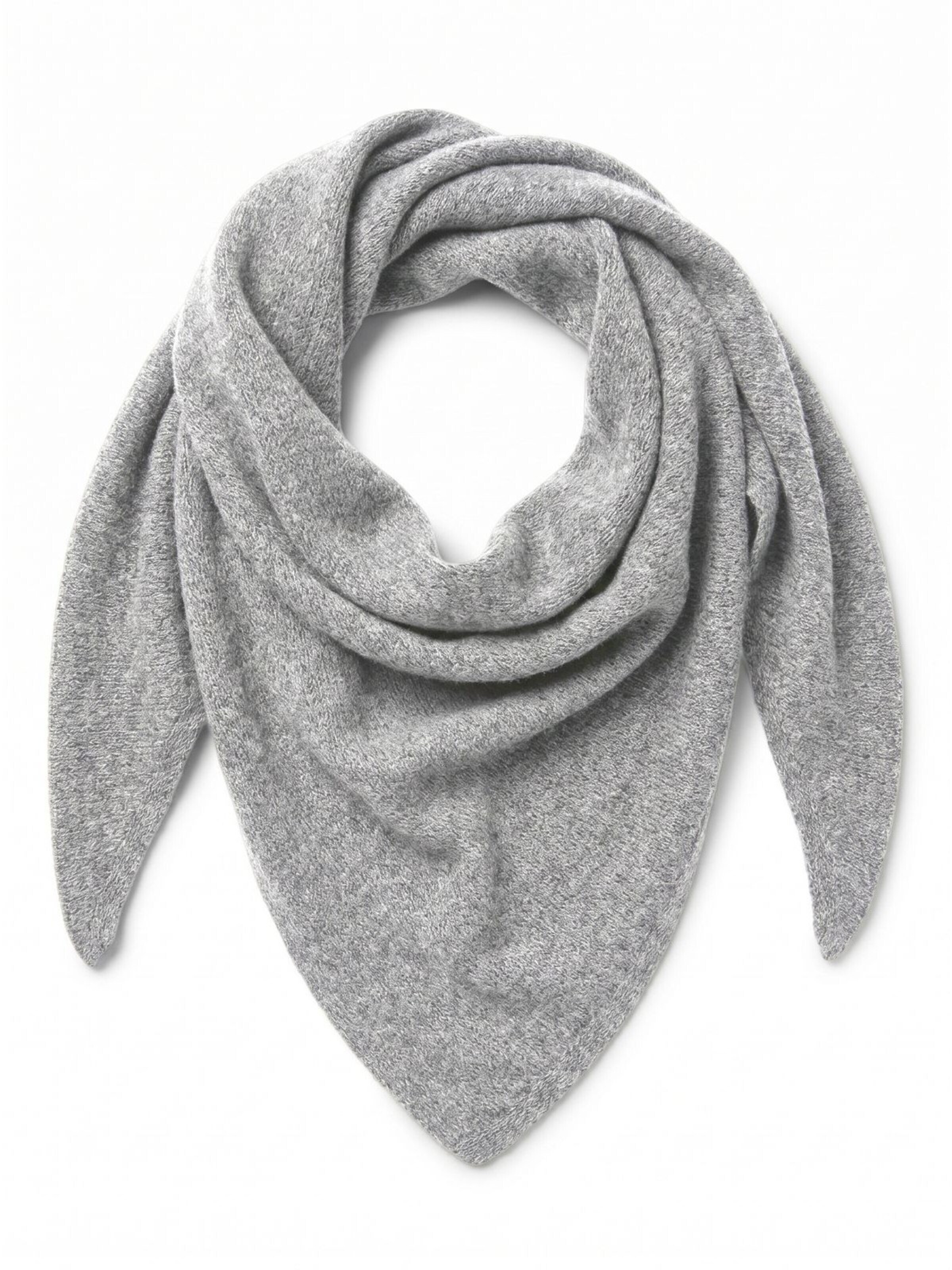 styleBREAKER Wrap 'Leichtes Strick Dreieckstuch Woll-Anteil' in One size in Grey, Item view