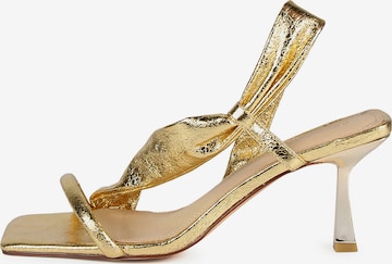 Lola CasademuntSandale - zlatna boja: prednji dio