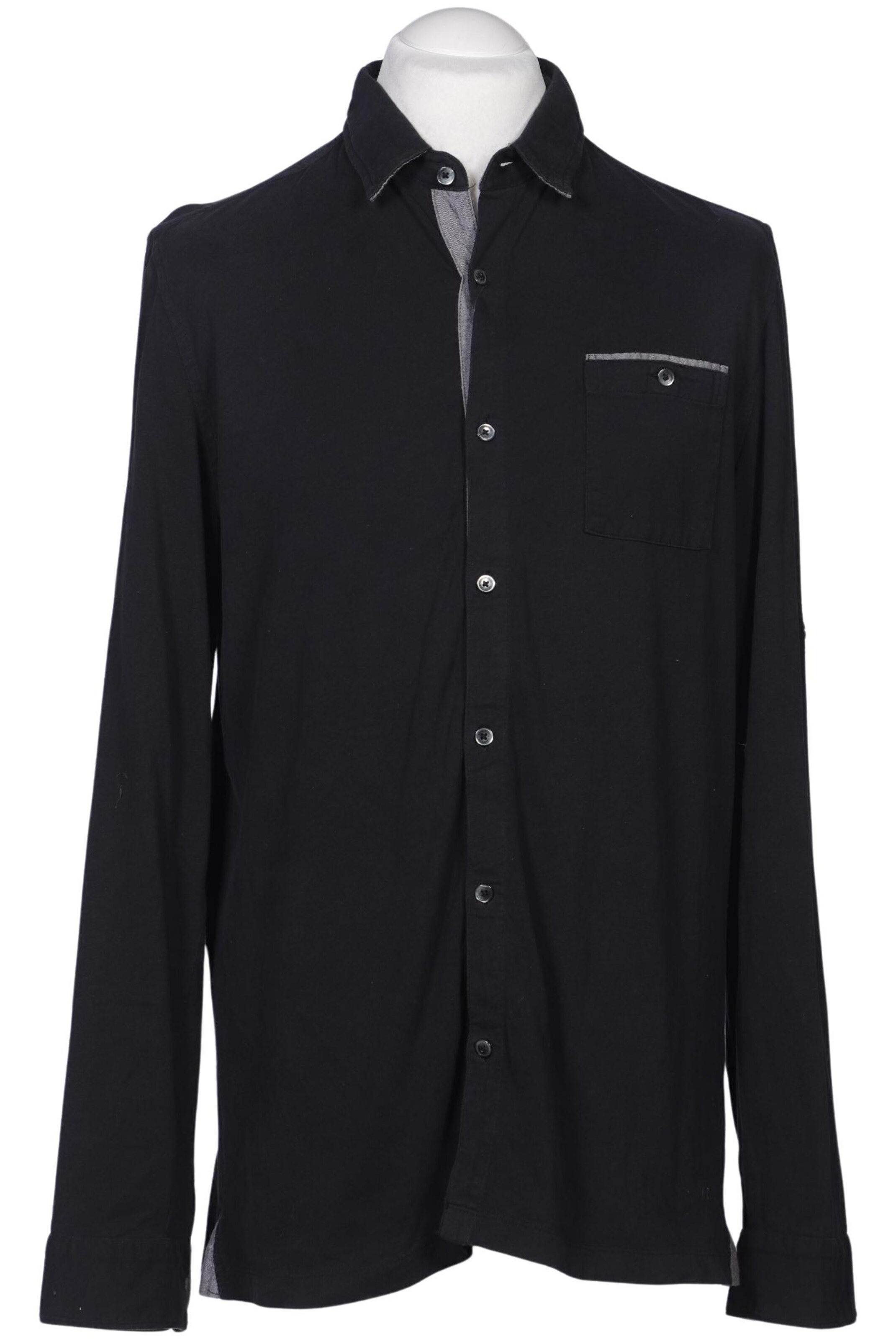 Calvin Klein Button Up Shirt in L in Black: front