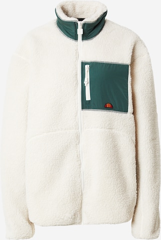 ELLESSE Fleece Jacket 'Martucci' in White: front