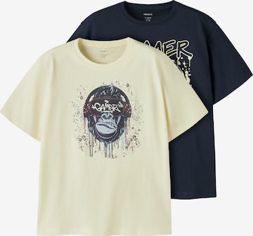 Tricou 'NKMVICTOR' de la NAME IT pe albastru: față