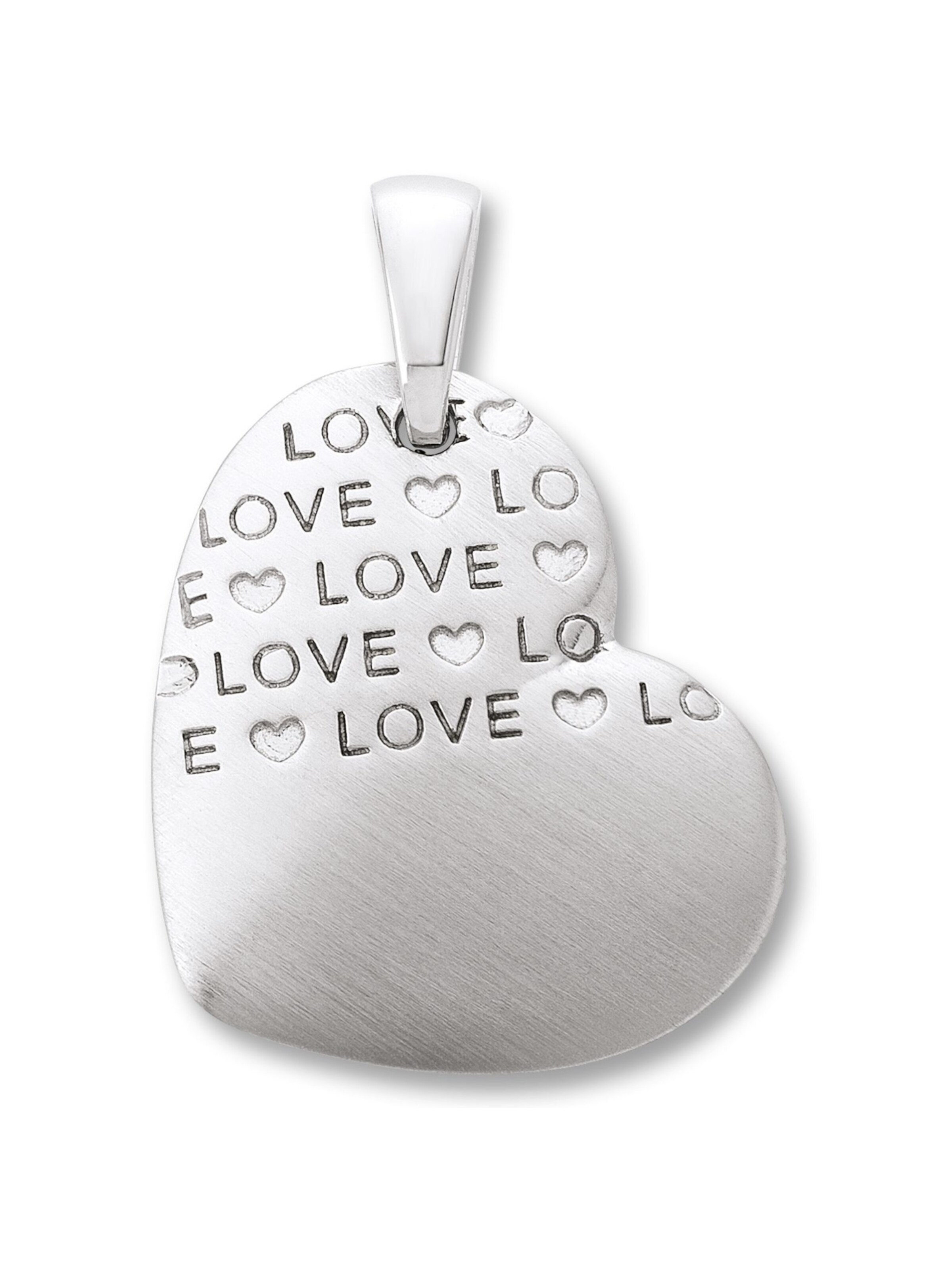 ONE ELEMENT Anhänger 'Herz' in Silber: Vorderseite