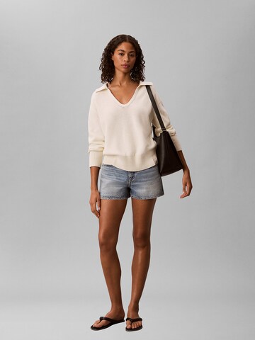 Calvin Klein Jeans Pullover in Beige