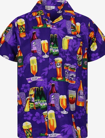 King Kameha T-shirt 'Beerbottle' i lila: framsida