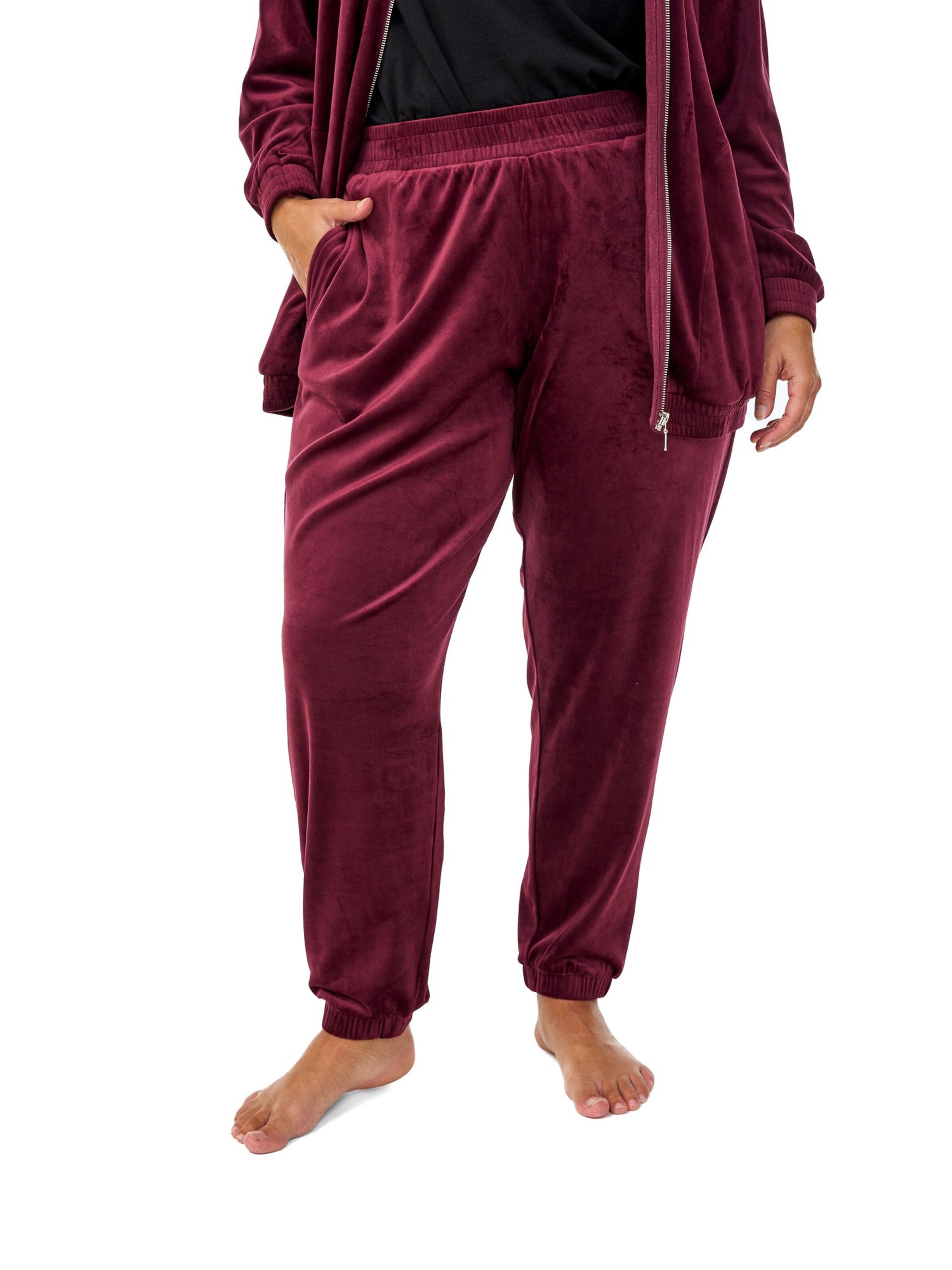 Tapered Pantaloni de la Zizzi pe roșu: față