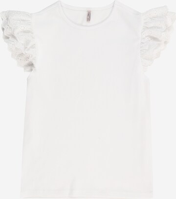 KIDS ONLY T-shirt 'ZENIA' i vit: framsida