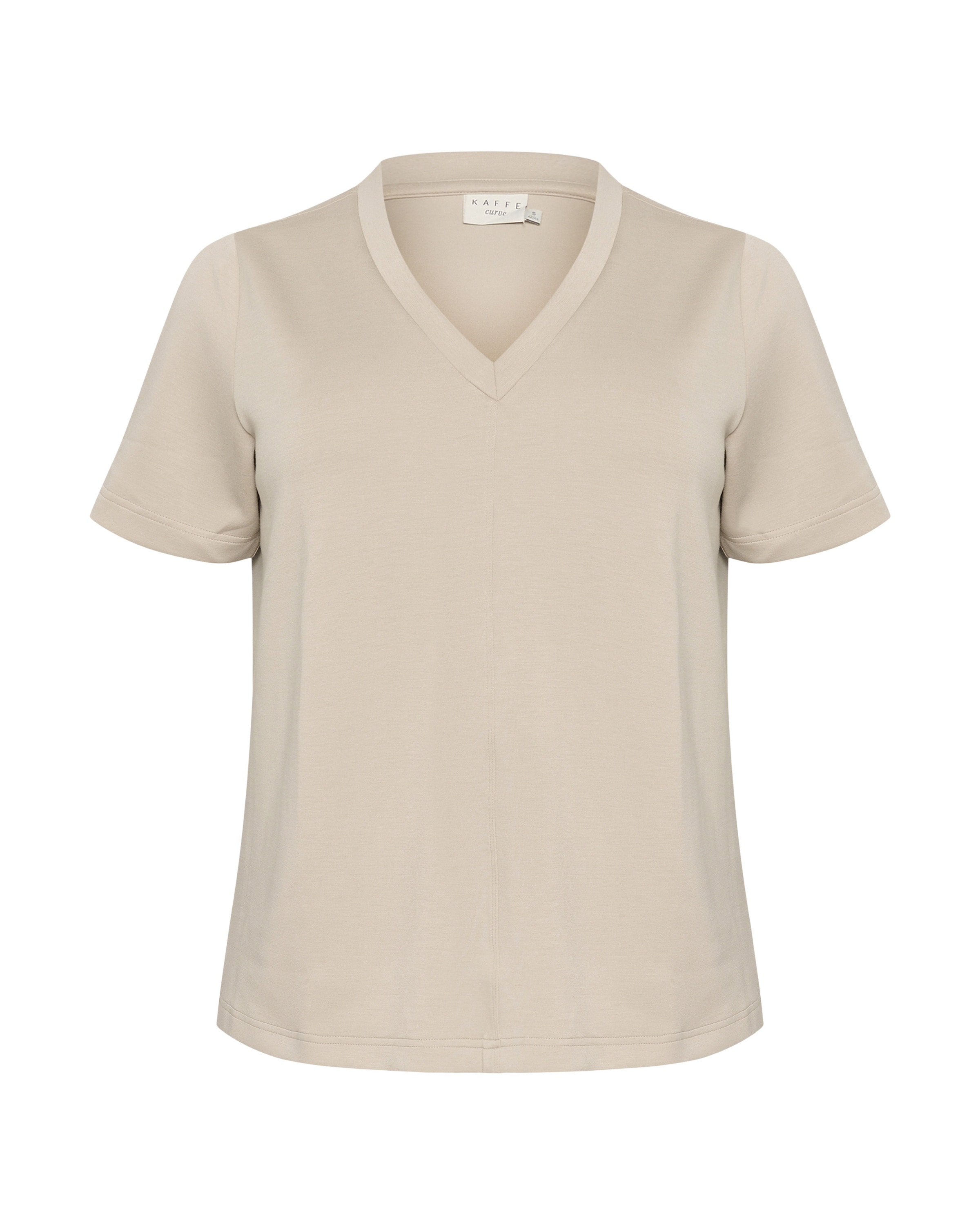 T-shirt 'KCAnnita' KAFFE CURVE en beige : devant