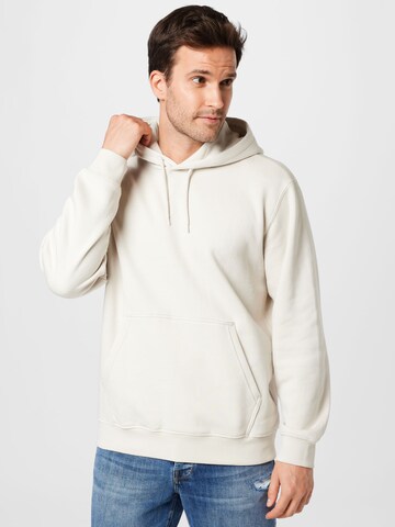 Sweat-shirt WEEKDAY en beige : devant