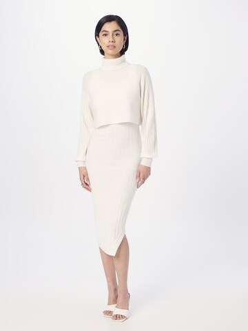AllSaints Pletena obleka 'Margot' | bela barva: sprednja stran