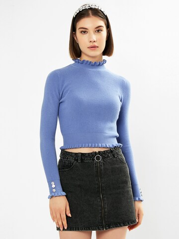 Influencer - Pullover em azul: frente