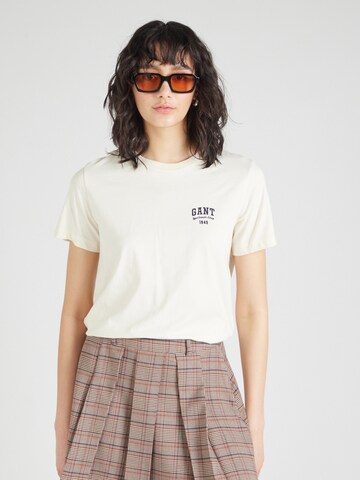 T-shirt GANT en beige : devant