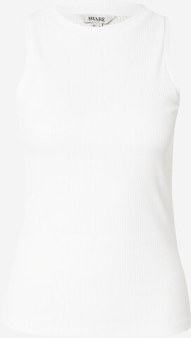 Aware Top 'LAVENDER' in White: front