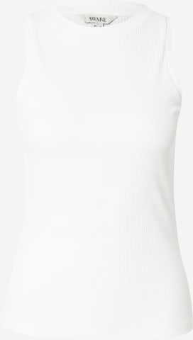 Aware Top 'LAVENDER' in White: front