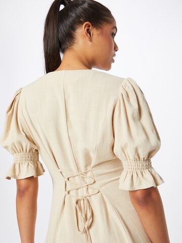 Nasty Gal Shirt Dress in Beige