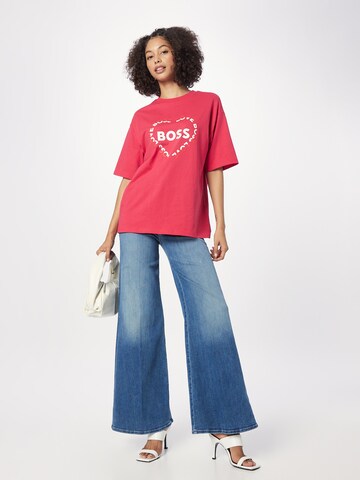 BOSS Orange T-shirt 'Ebase' i rosa