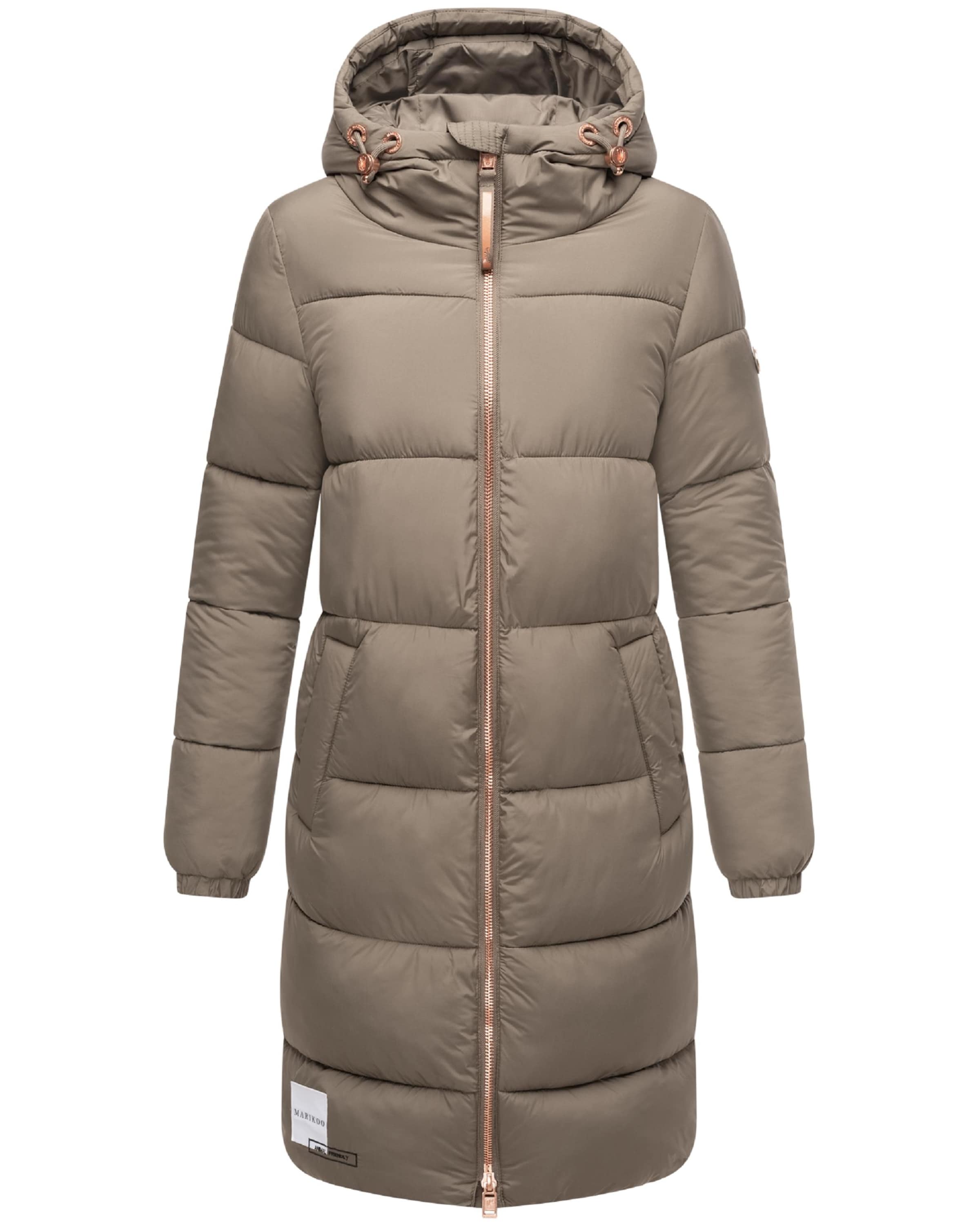 MARIKOO Winter coat in Brown: front
