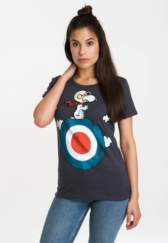 LOGOSHIRT T-Shirt 'Snoopy' in Blau: predná strana