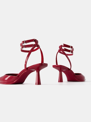 Décolleté sling di Bershka in rosso