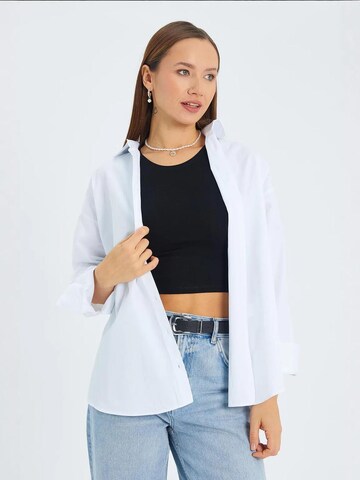 MixRay Bluse in Weiß