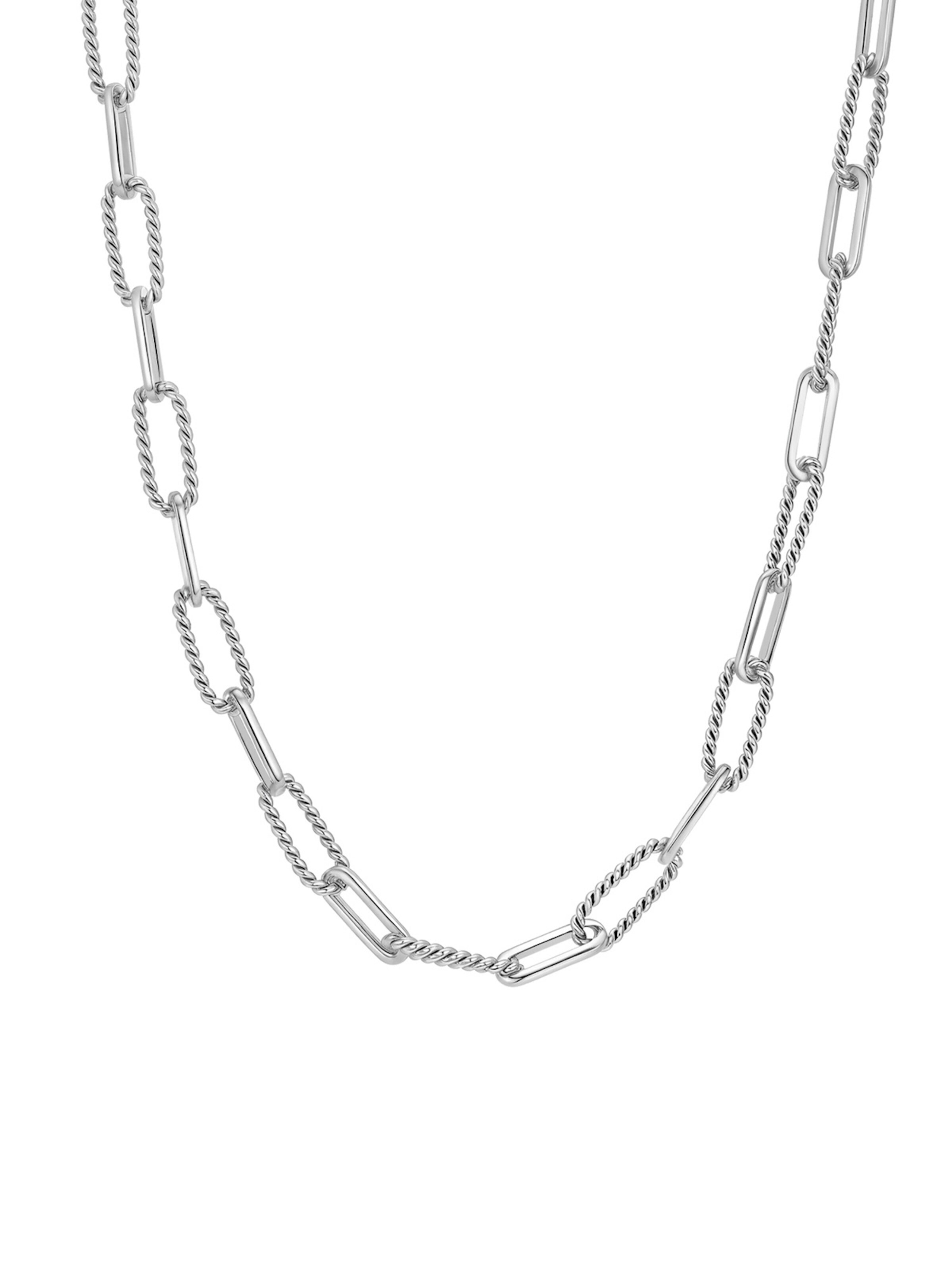 Collana 'Edge Twist' di Hey Happiness in argento: frontale