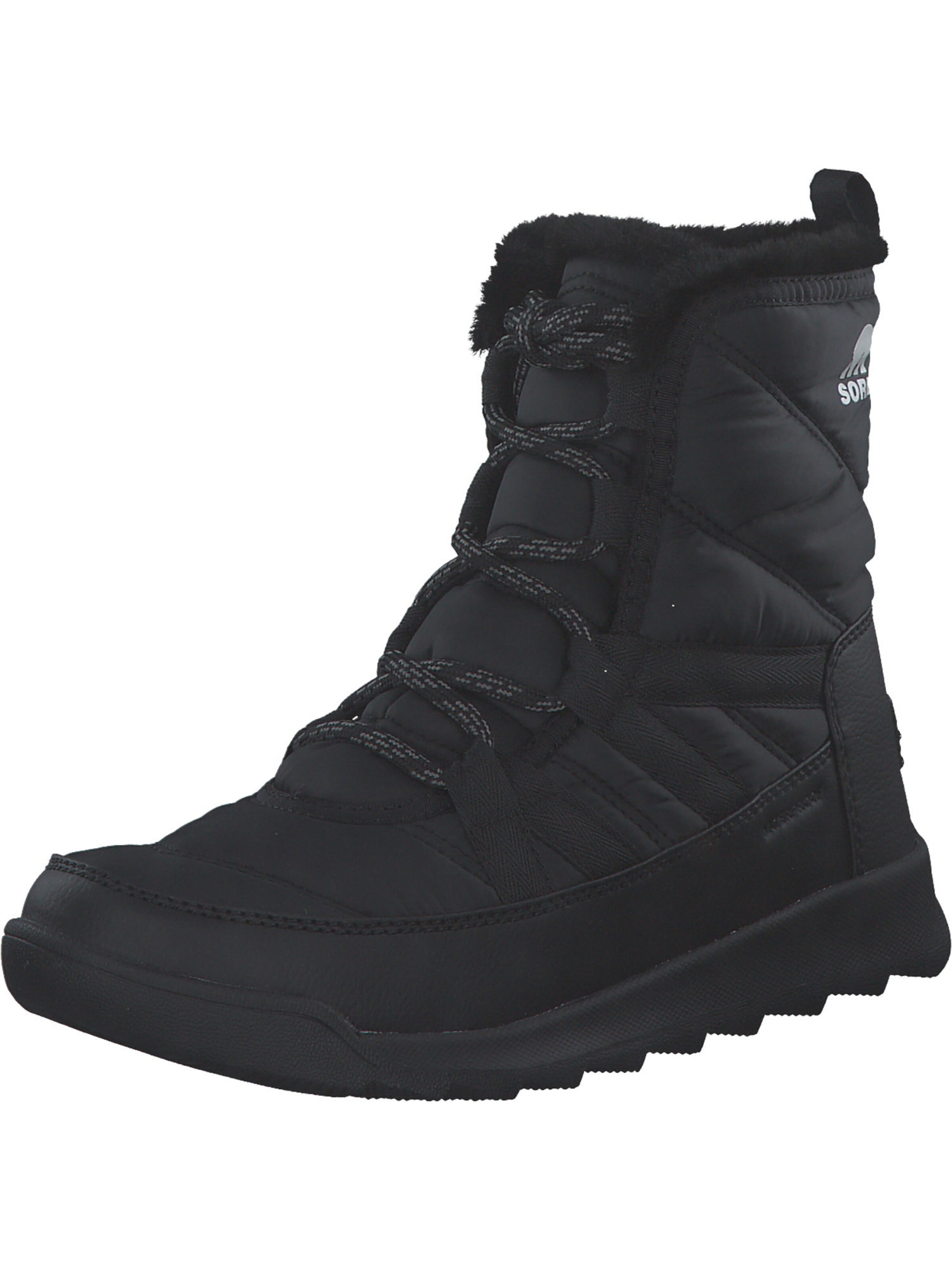 SOREL Schnürstiefelette 'Whitney II Plus' in Schwarz: Vorderseite