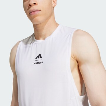 T-Shirt fonctionnel 'Les Mills' ADIDAS PERFORMANCE en blanc