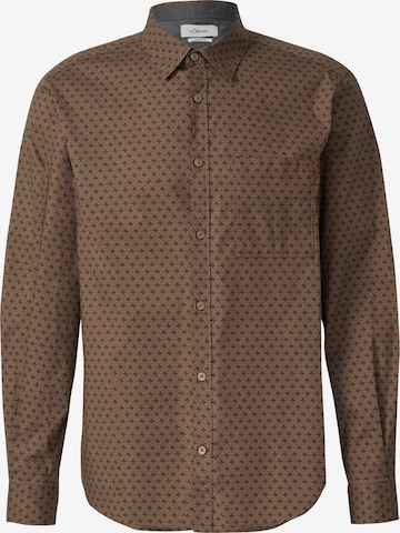 s.Oliver Hemd in Braun: Vorderseite