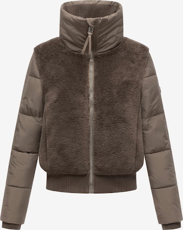 Geacă de iarnă de la NAVAHOO pe maro: față