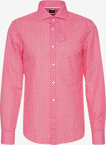 BOSS Regular fit Button Up Shirt 'HAL' in Pink: front