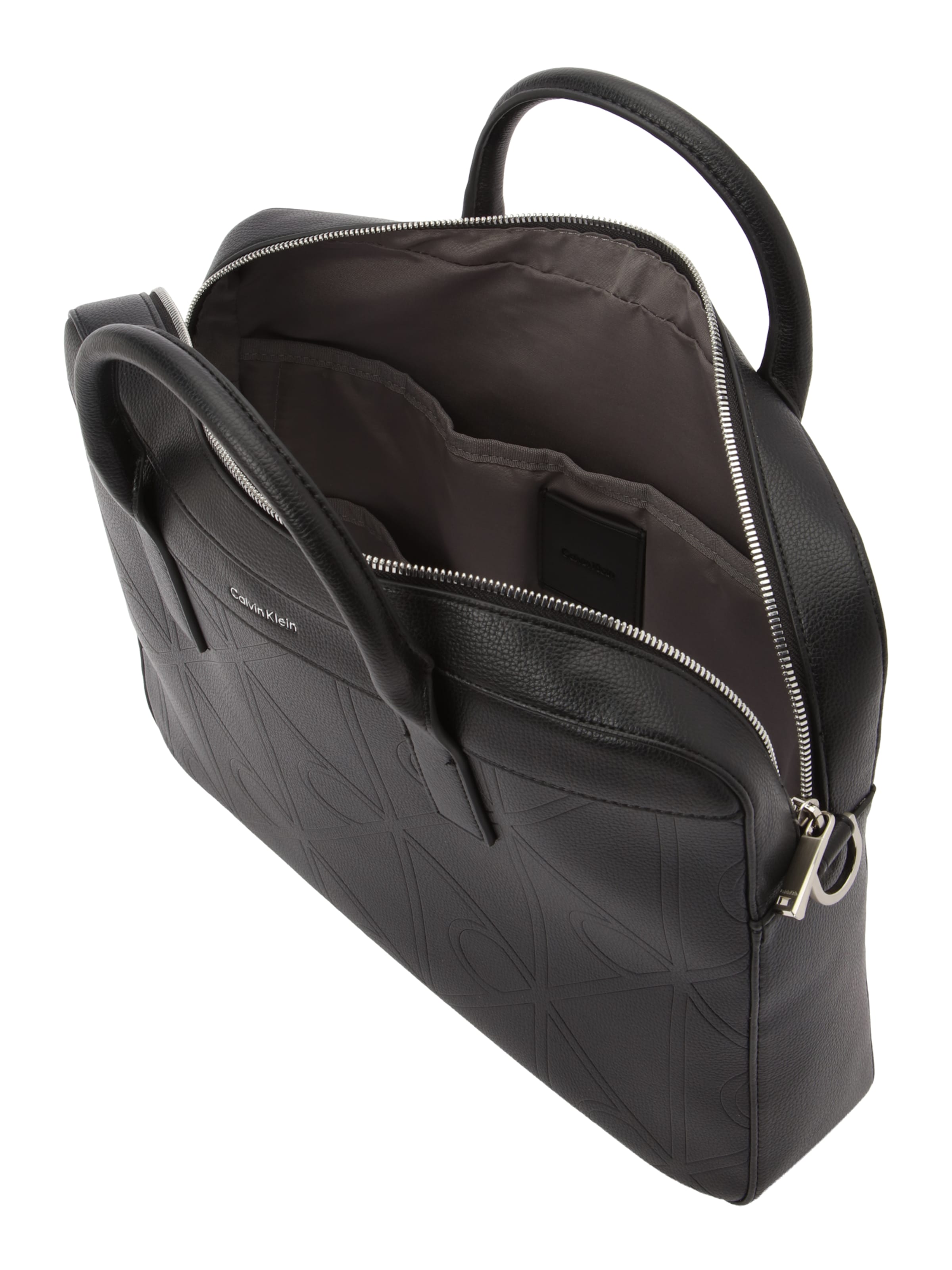 Regular Geantă diplomat 'EMBOSS COMMUTER' de la Calvin Klein pe negru