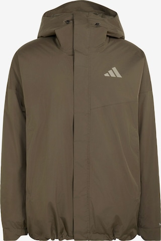 ADIDAS TERREX Outdoorová bunda – zelená: přední strana