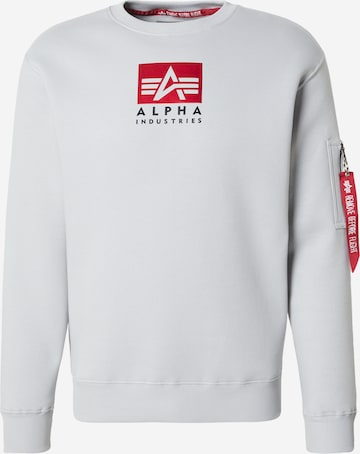 ALPHA INDUSTRIES Majica | siva barva: sprednja stran