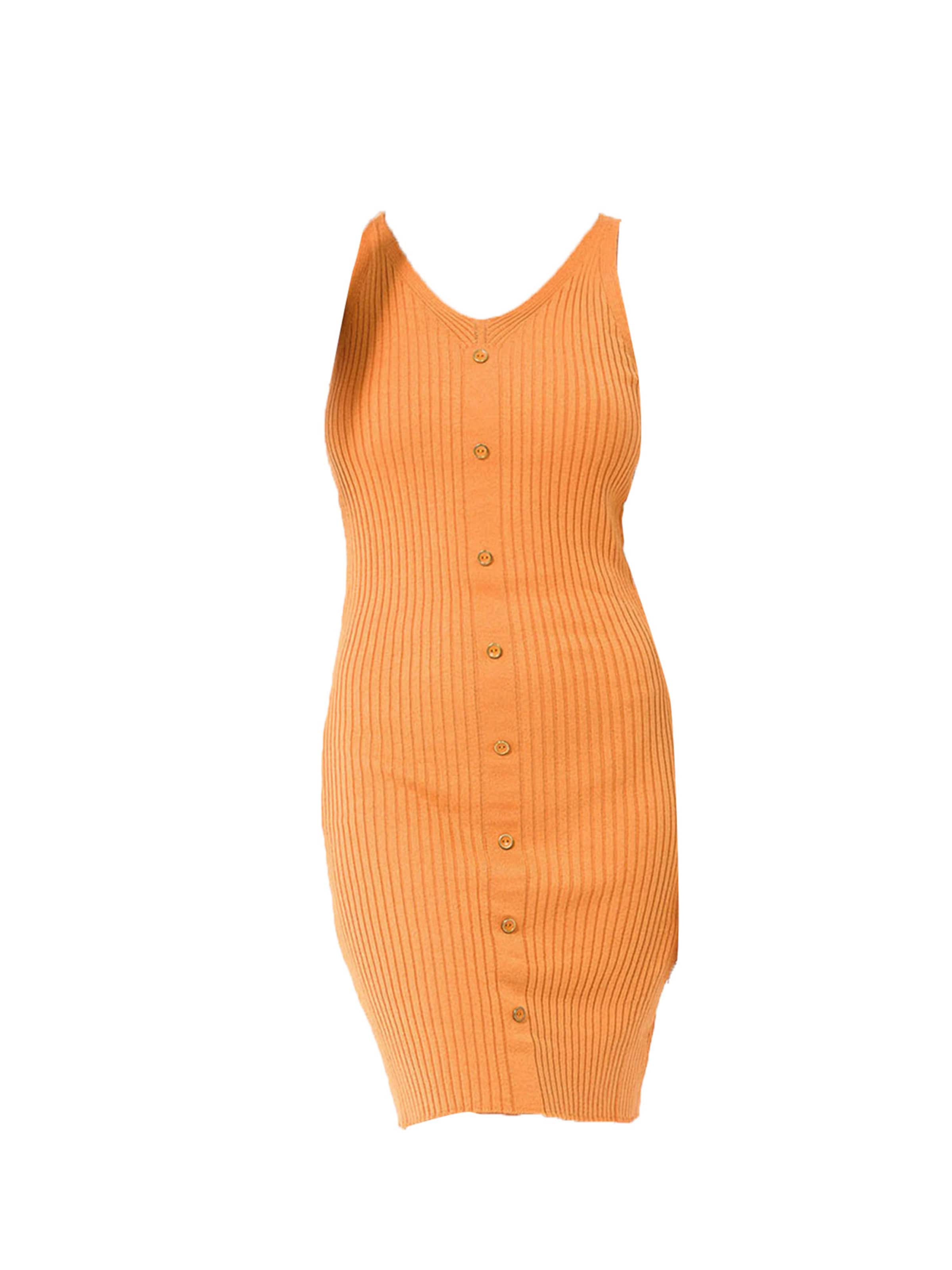 Dandalo Strikkjole i orange: forside