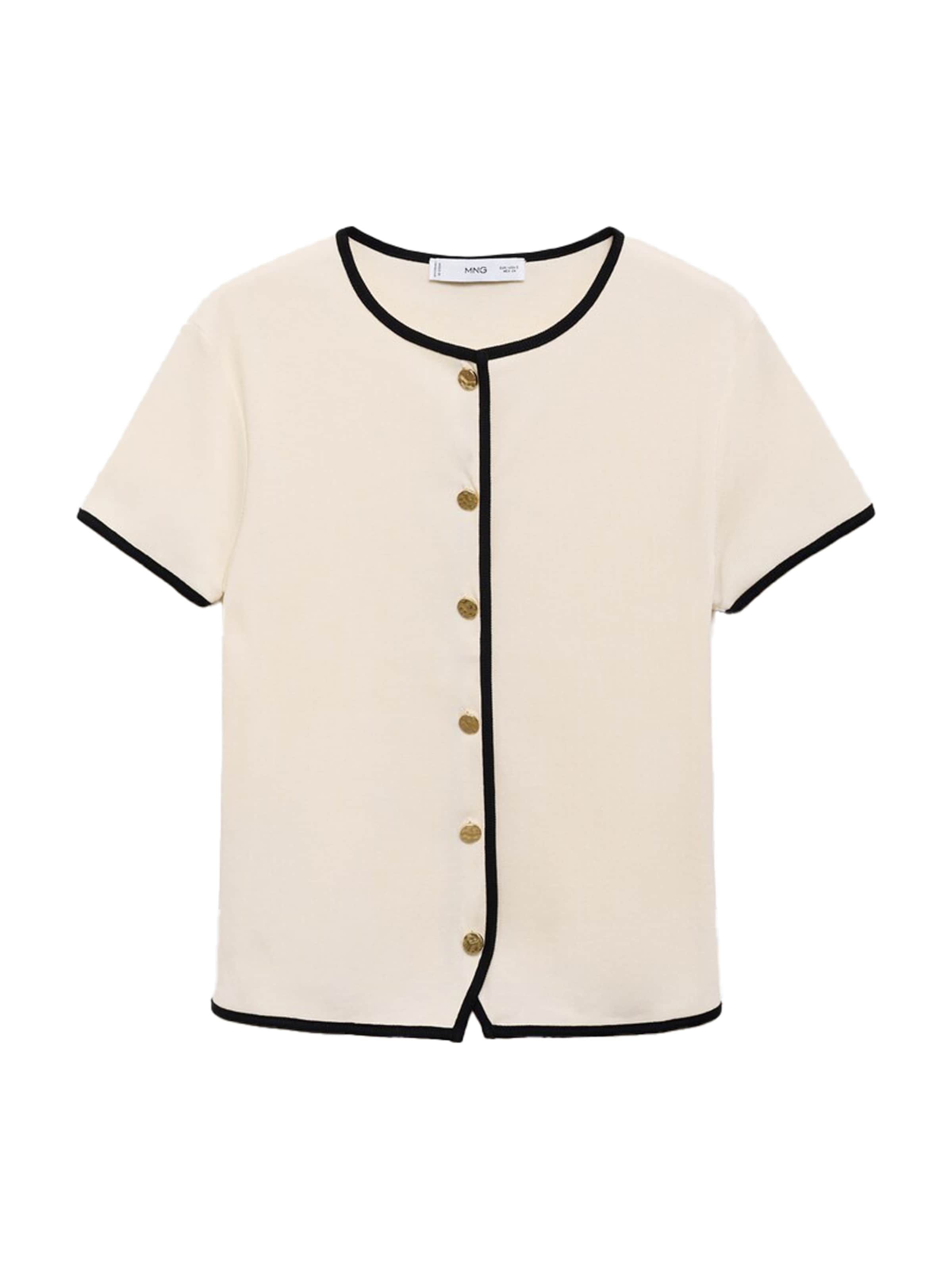 MANGO Cardigan 'PORTBI' i creme / sort, Produktvisning