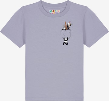 watabout.kids Shirt 'Pocket Pandas' in Purple: front