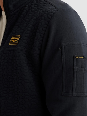 Felpa 'PME LEGEND - Sweat jacket with textures and flight pocket' di PME Legend in blu