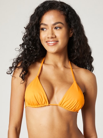 A LOT LESS Triangle Bikini Top 'Cassidy' in Orange: front