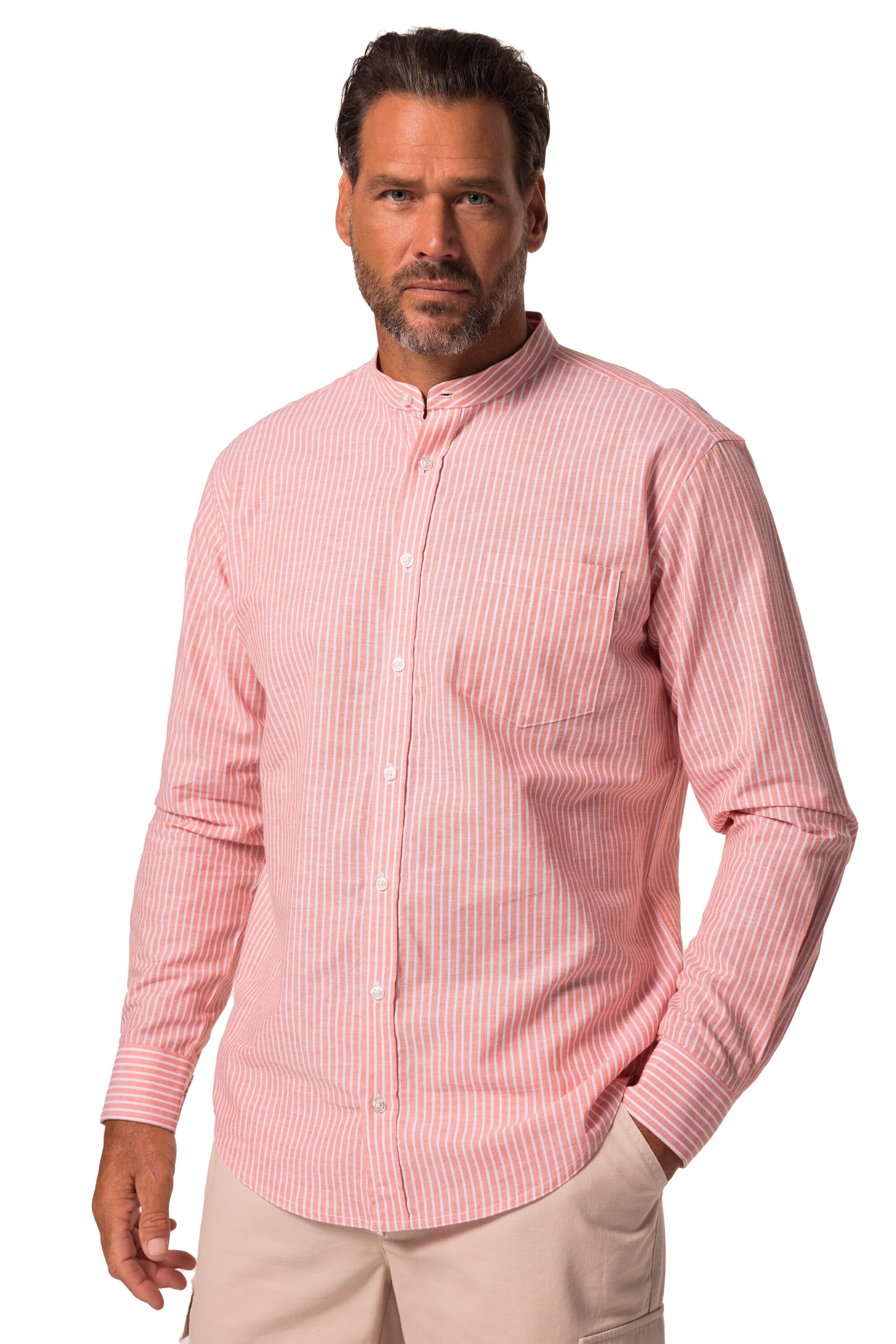 JP1880 Regular fit Button Up Shirt in Orange: front