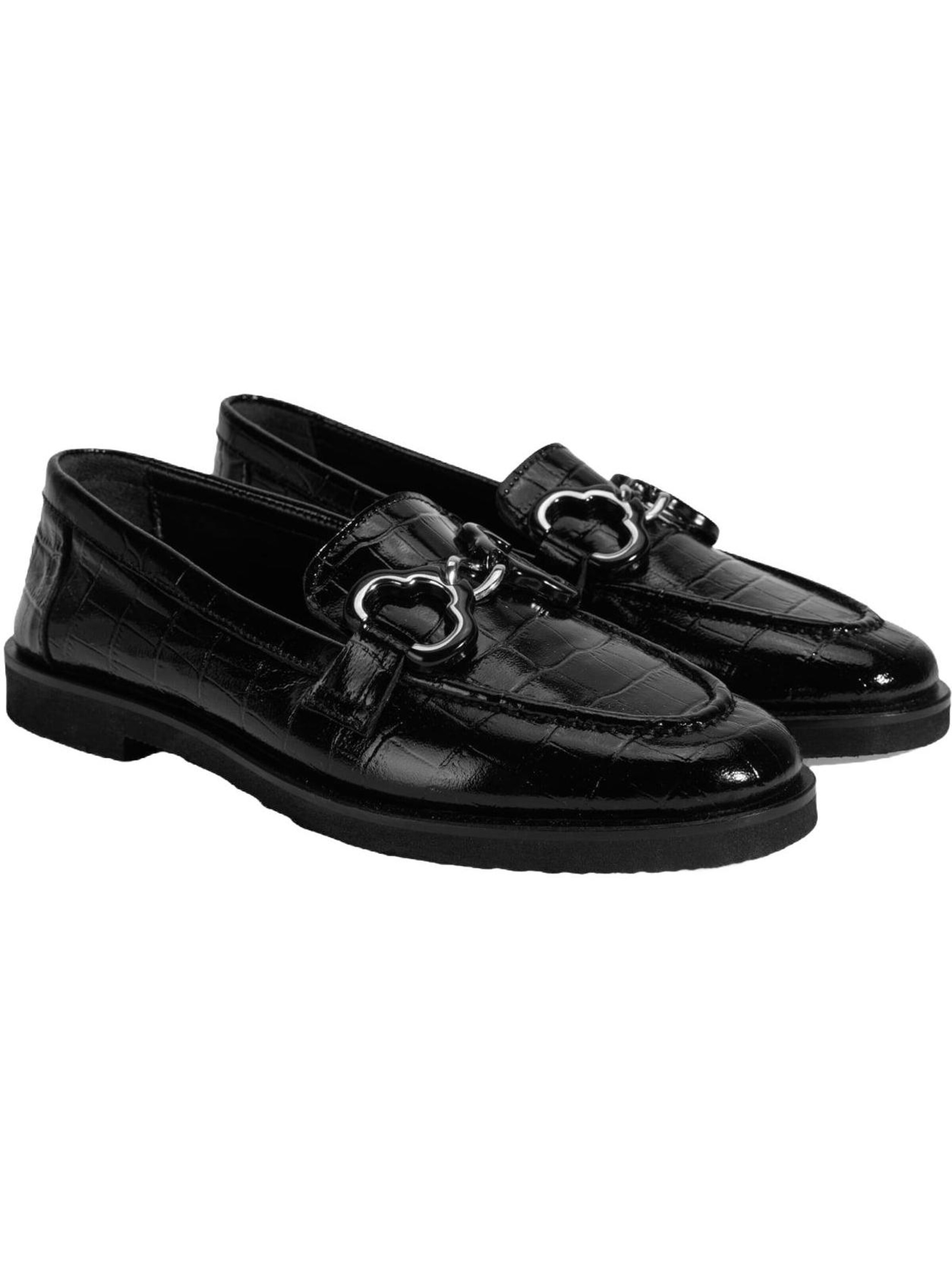 Desa Mocassins 'Beleg' in Zwart: voorkant