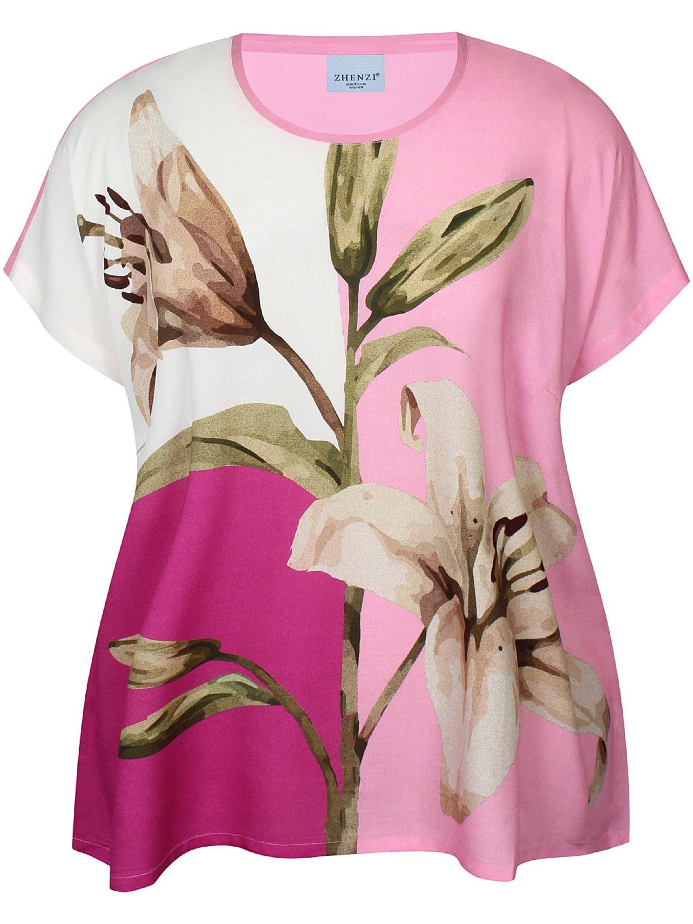 Zhenzi Blouse 'Edith 1280' in Roze: voorkant