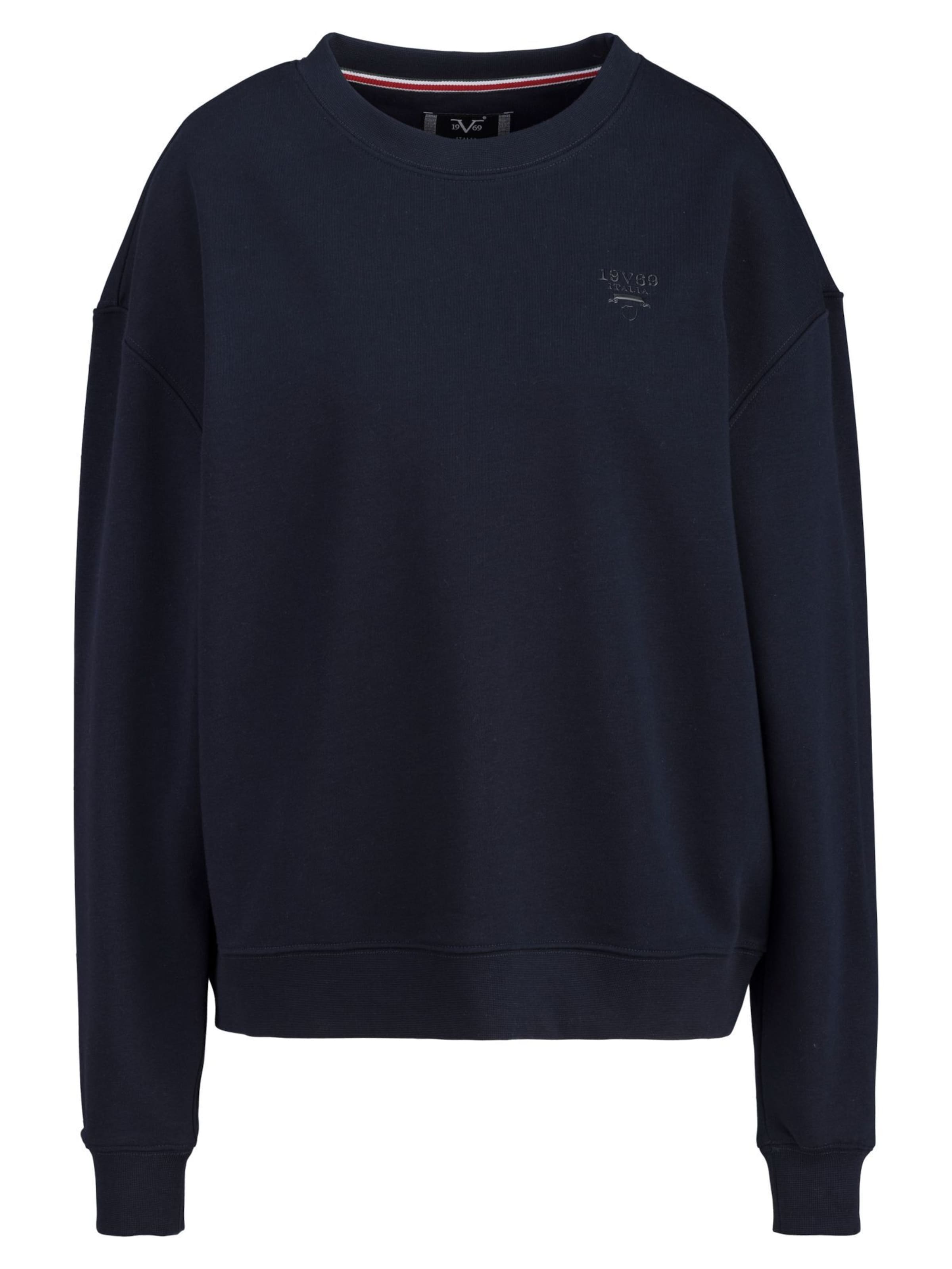 Felpa &#x27;Sinja&#x27; di 19V69 ITALIA in blu: frontale