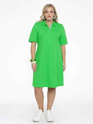 Yoek Shirt Dress in Green