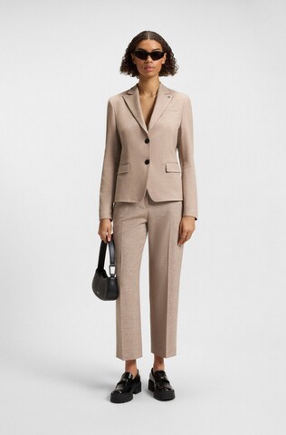 HUGO Loose fit Pleat-Front Pants 'Henore' in Beige